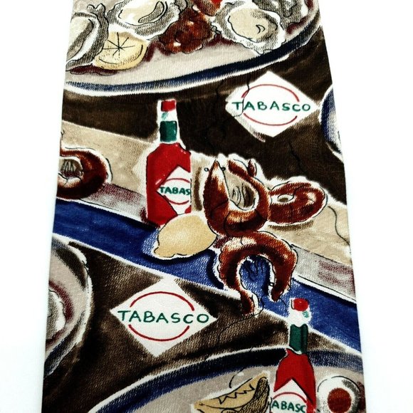 Tobasco Mens Tie Novelty Recipe Included NWT Waiter Waitress Server Restaurant - Picture 6 of 9